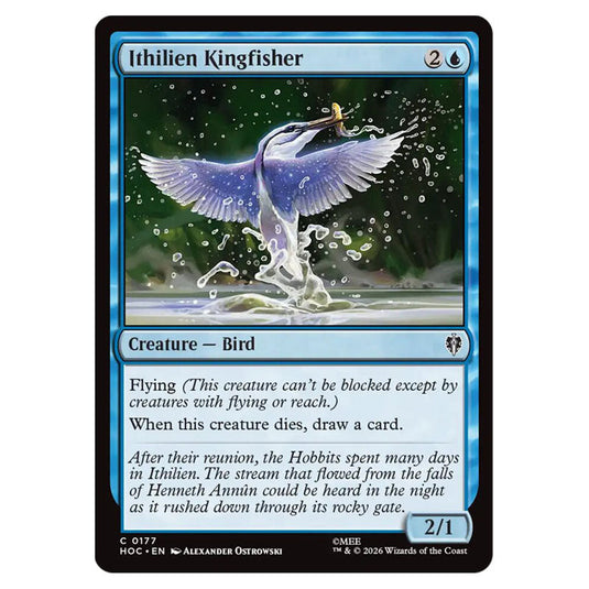 Ithilien Kingfisher 0177 card from the Magic The Gathering set The Hobbit Eternal