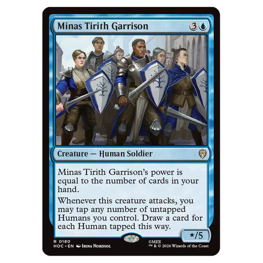 Minas Tirith Garrison 0180 card from the Magic The Gathering set The Hobbit Eternal