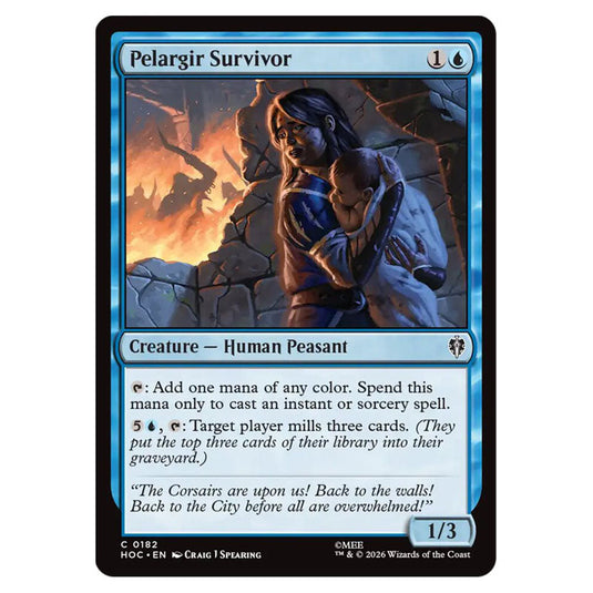 Pelargir Survivor 0182 card from the Magic The Gathering set The Hobbit Eternal