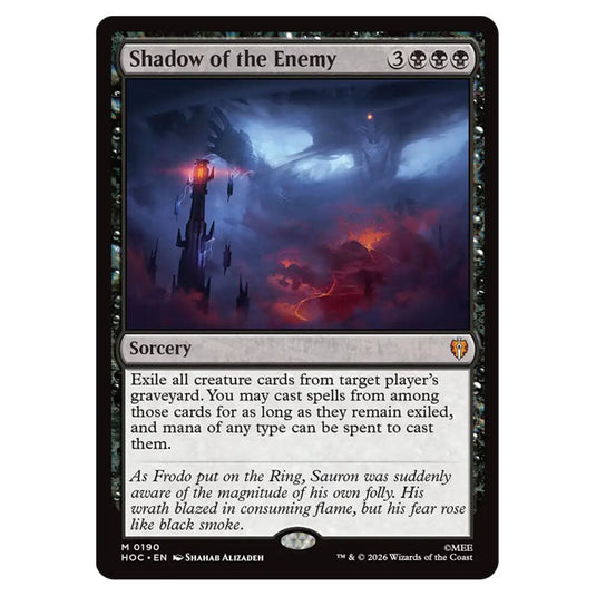 Shadow of the Enemy 0190 card from the Magic The Gathering set The Hobbit Eternal
