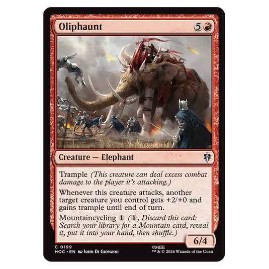 Oliphaunt 0199 card from the Magic The Gathering set The Hobbit Eternal