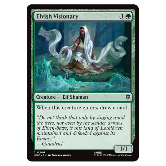 Elvish Visionary 0206 card from the Magic The Gathering set The Hobbit Eternal