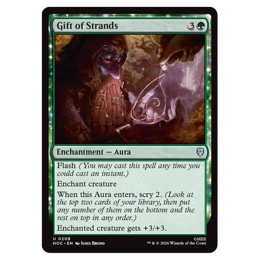 Gift of Strands 0208 card from the Magic The Gathering set The Hobbit Eternal