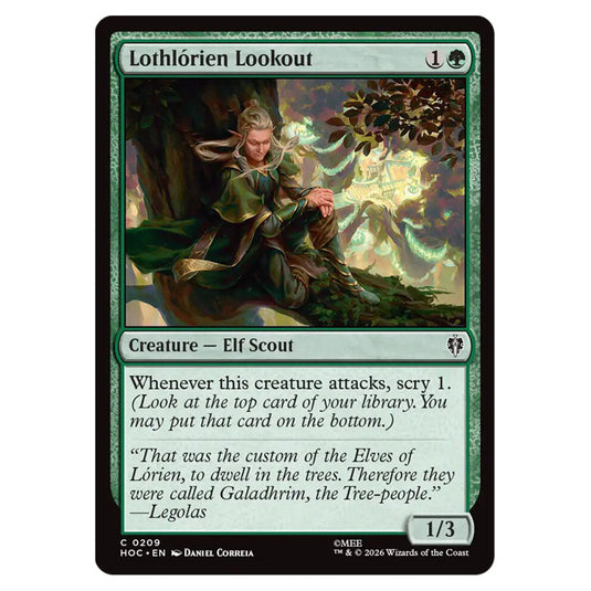 Lothlórien Lookout 0209 card from the Magic The Gathering set The Hobbit Eternal