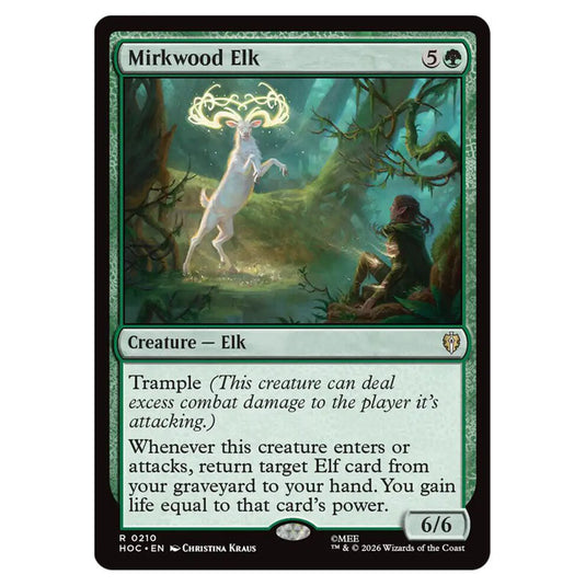 Mirkwood Elk 0210 card from the Magic The Gathering set The Hobbit Eternal