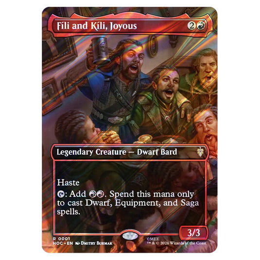 Fíli and Kíli, Joyous 0001 card from the Magic The Gathering set The Hobbit Eternal