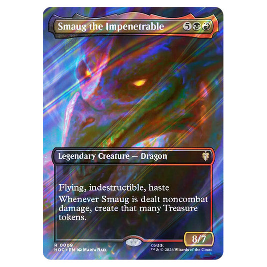 Smaug the Impenetrable 0009 card from the Magic The Gathering set The Hobbit Eternal