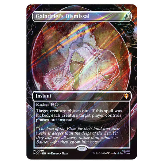 Galadriel's Dismissal 0016 card from the Magic The Gathering set The Hobbit Eternal