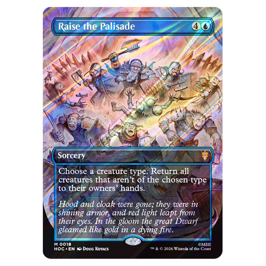 Raise the Palisade 0018 card from the Magic The Gathering set The Hobbit Eternal
