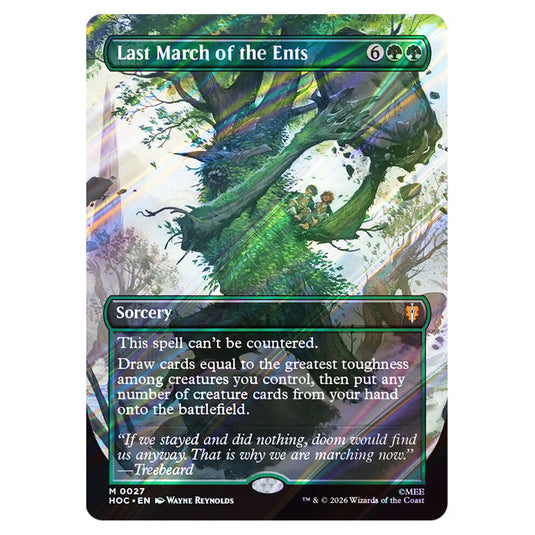 Last March of the Ents 0027 card from the Magic The Gathering set The Hobbit Eternal