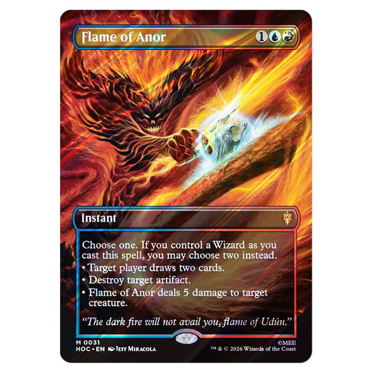 Flame of Anor 0031 card from the Magic The Gathering set The Hobbit Eternal