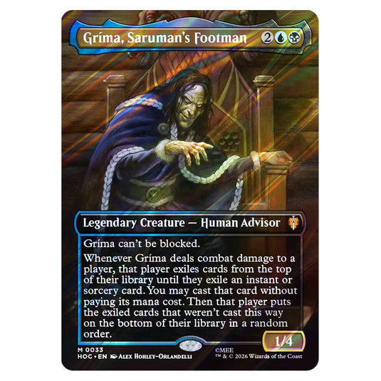 Gríma, Saruman's Footman 0033 card from the Magic The Gathering set The Hobbit Eternal
