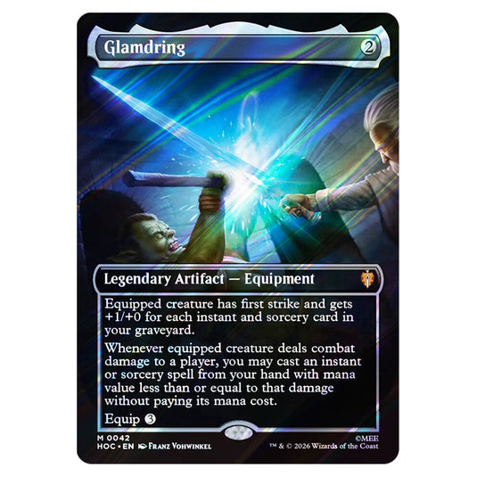 Glamdring 0042 card from the Magic The Gathering set The Hobbit Eternal