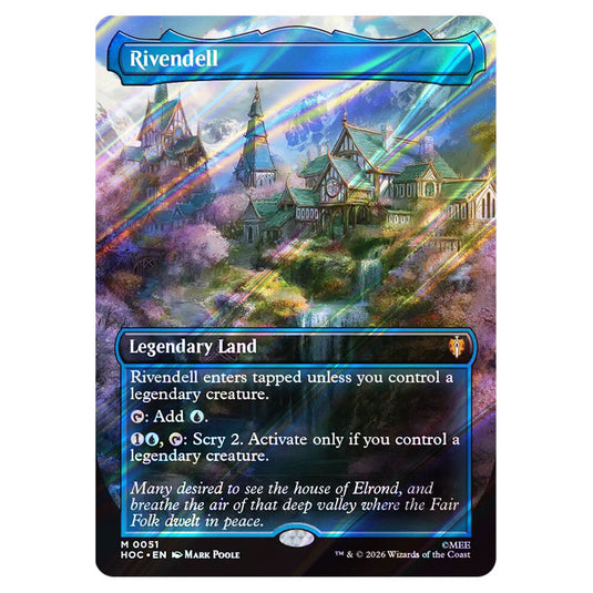 Rivendell 0051 card from the Magic The Gathering set The Hobbit Eternal