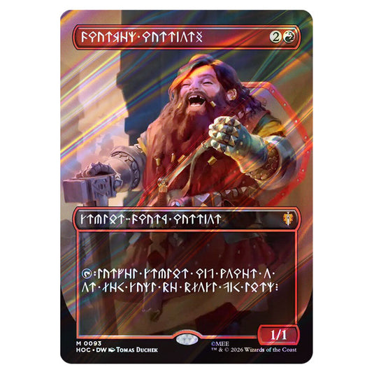 Dwarven Warriors 0093 card from the Magic The Gathering set The Hobbit Eternal