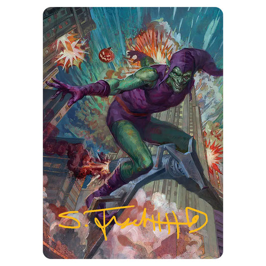 Green Goblin 26 card from the Magic The Gathering set Marvel's Spider-Man - Art Series