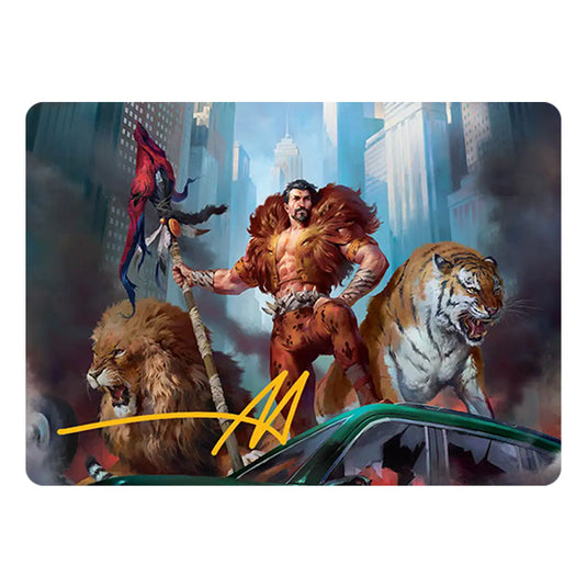 Kraven, Proud Predator 28 card from the Magic The Gathering set Marvel's Spider-Man - Art Series