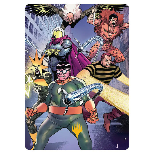 Behold the Sinister Six! 45 card from the Magic The Gathering set Marvel's Spider-Man - Art Series
