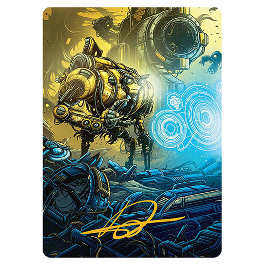 Mendicant Core, Guidelight // Mendicant Core, Guidelight 0001 card from the Magic The Gathering set Aetherdrift Art Series