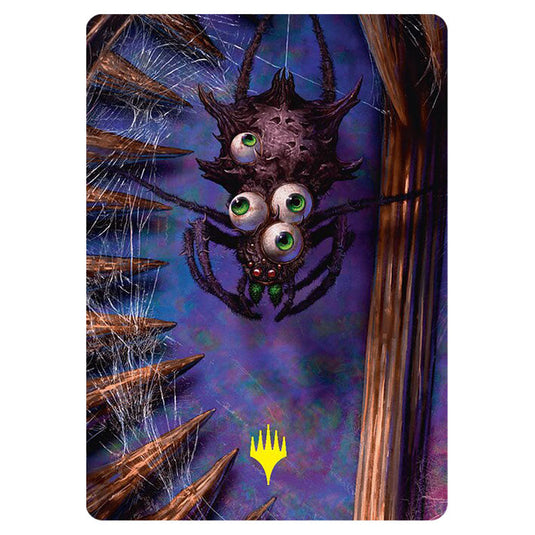 Spider // Spider 0054 card from the Magic The Gathering set Duskmourn: House of Horror Art Series