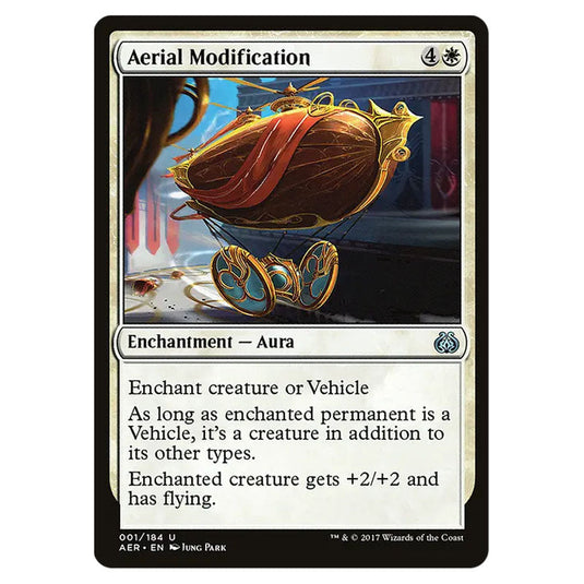 Aerial Modification 001 card from the Magic The Gathering set Aether Revolt