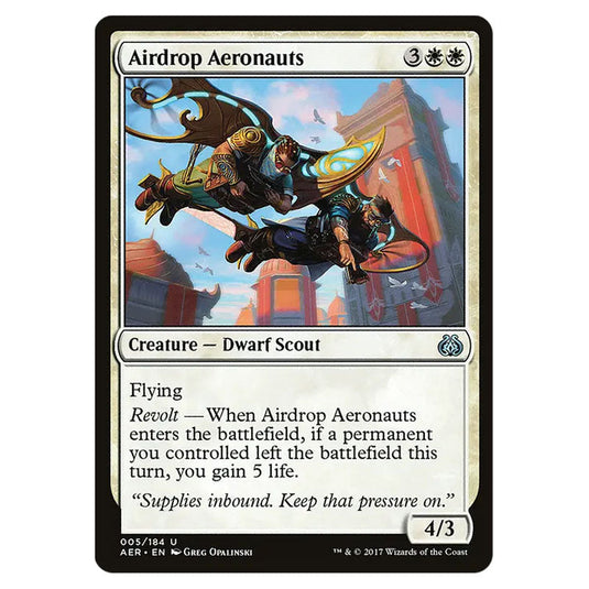 Airdrop Aeronauts 005 card from the Magic The Gathering set Aether Revolt