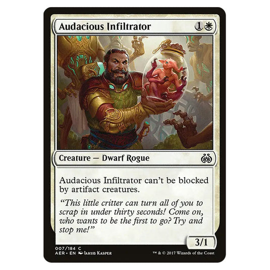 Audacious Infiltrator 007 card from the Magic The Gathering set Aether Revolt