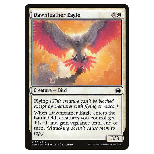 Dawnfeather Eagle 014a card from the Magic The Gathering set Aether Revolt