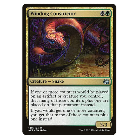 Augmenting Automaton 143 card from the Magic The Gathering set Aether Revolt