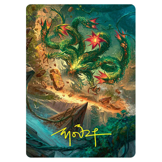 Mossborn Hydra // Mossborn Hydra 42 card from the Magic The Gathering set Foundations Art Series