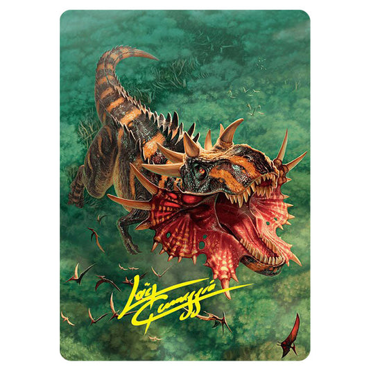 Gigantosaurus // Gigantosaurus 53 card from the Magic The Gathering set Foundations Art Series