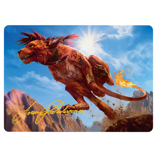 Red XIII, Proud Warrior 0030 card from the Magic The Gathering set Universes Beyond - Final Fantasy - Art Series