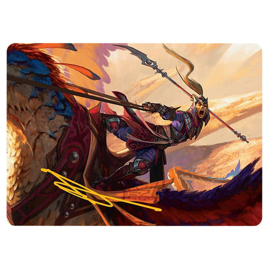 Dragonback Lancer 0003 card from the Magic The Gathering set Tarkir: Dragonstorm Art Series