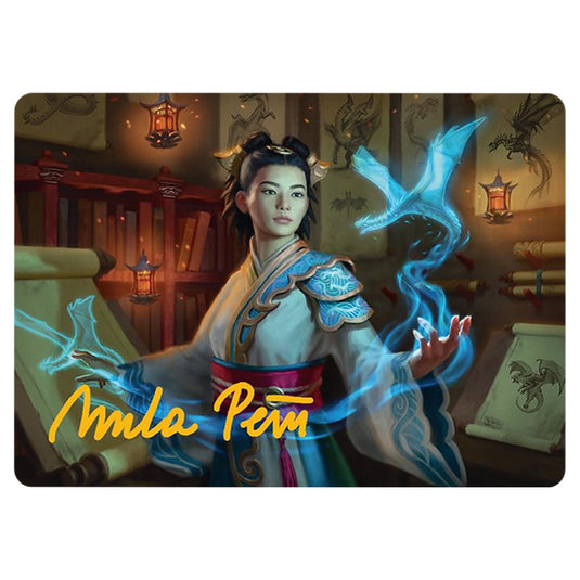 Dragonologist 0006 card from the Magic The Gathering set Tarkir: Dragonstorm Art Series