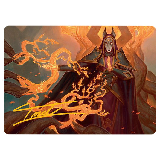 Abzan Devotee 0010 card from the Magic The Gathering set Tarkir: Dragonstorm Art Series