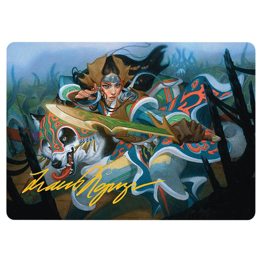 Eshki Dragonclaw 0023 card from the Magic The Gathering set Tarkir: Dragonstorm Art Series