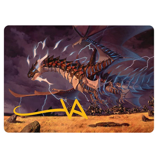 Neriv, Heart of the Storm 0025 card from the Magic The Gathering set Tarkir: Dragonstorm Art Series