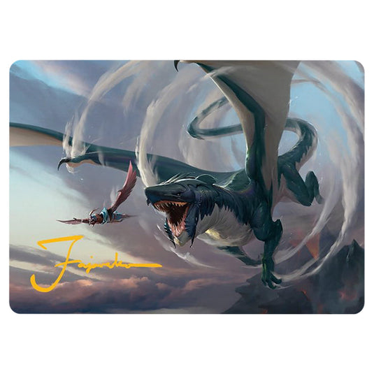 Whirlwing Stormbrood 0027 card from the Magic The Gathering set Tarkir: Dragonstorm Art Series
