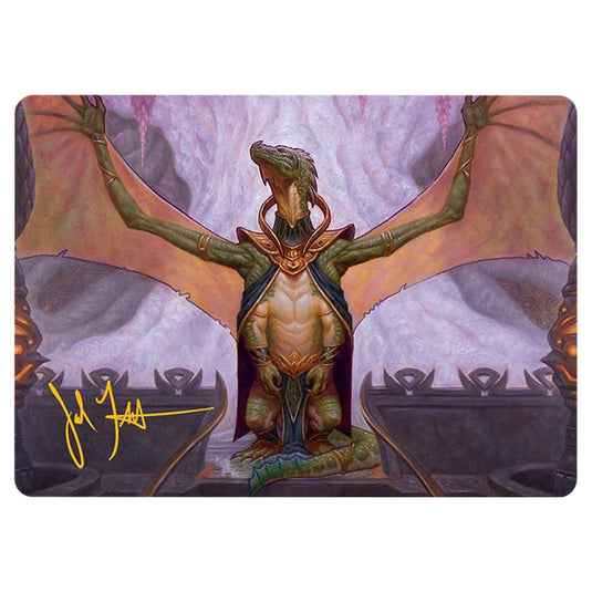 Kheru Goldkeeper 0036 card from the Magic The Gathering set Tarkir: Dragonstorm Art Series