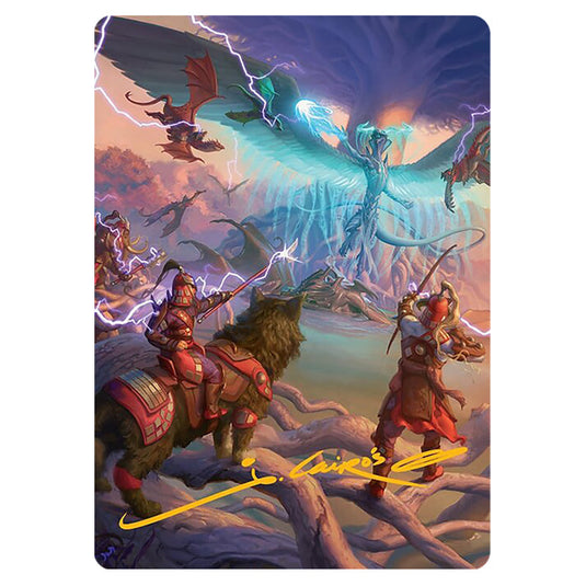 All-Out Assault 0050 card from the Magic The Gathering set Tarkir: Dragonstorm Art Series