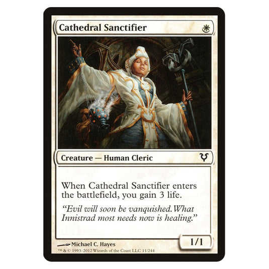 Cathedral Sanctifier 0011 card from the Magic The Gathering set Avacyn Restored