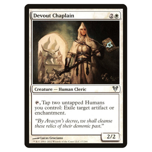 Devout Chaplain 0017 card from the Magic The Gathering set Avacyn Restored