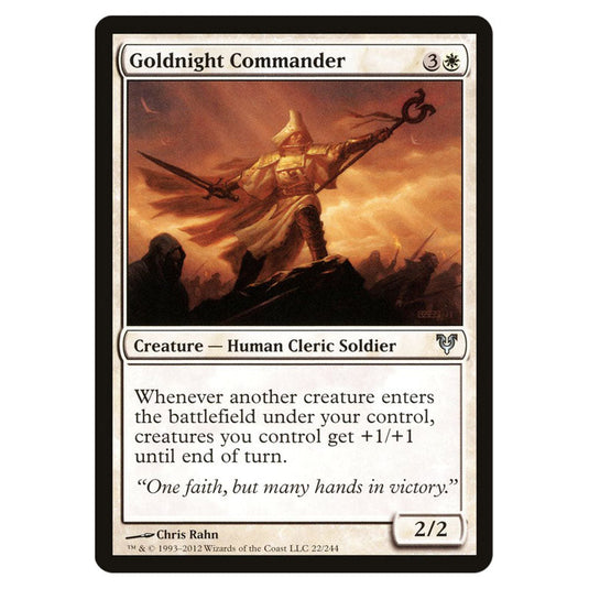 Goldnight Commander 0022 card from the Magic The Gathering set Avacyn Restored