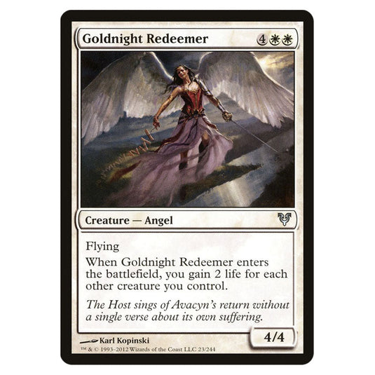 Goldnight Redeemer 0023 card from the Magic The Gathering set Avacyn Restored