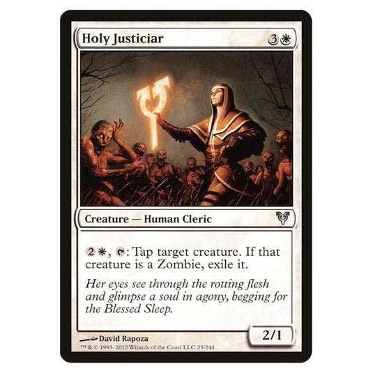 Holy Justiciar 0025 card from the Magic The Gathering set Avacyn Restored