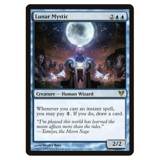 Lunar Mystic 0065 card from the Magic The Gathering set Avacyn Restored