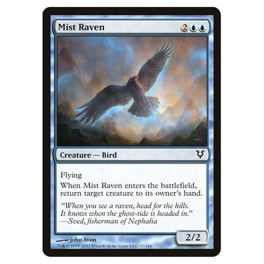 Mist Raven 0067 card from the Magic The Gathering set Avacyn Restored