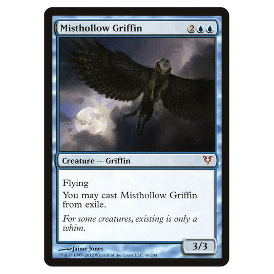 Misthollow Griffin 0068 card from the Magic The Gathering set Avacyn Restored