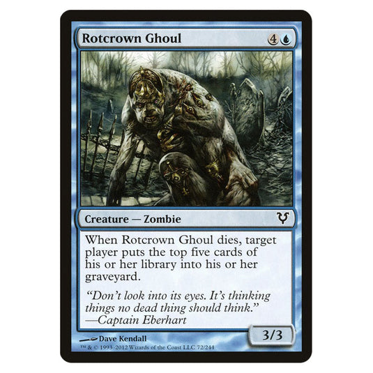 Rotcrown Ghoul 0072 card from the Magic The Gathering set Avacyn Restored