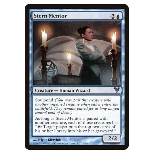 Stern Mentor 0077 card from the Magic The Gathering set Avacyn Restored